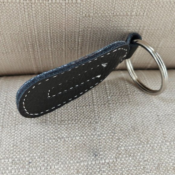 Leather Key Chain Black Genuine Leather Handmade Keys Holder Keys Ring - Picture 6 of 7